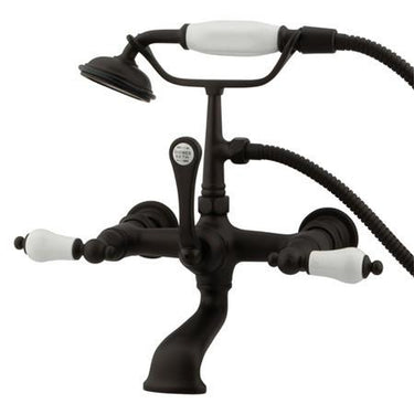 Kingston Brass Vintage Wall Mount Clawfoot Tub Filler with Hand Shower Clawfoot Tub Filler Kingston Brass